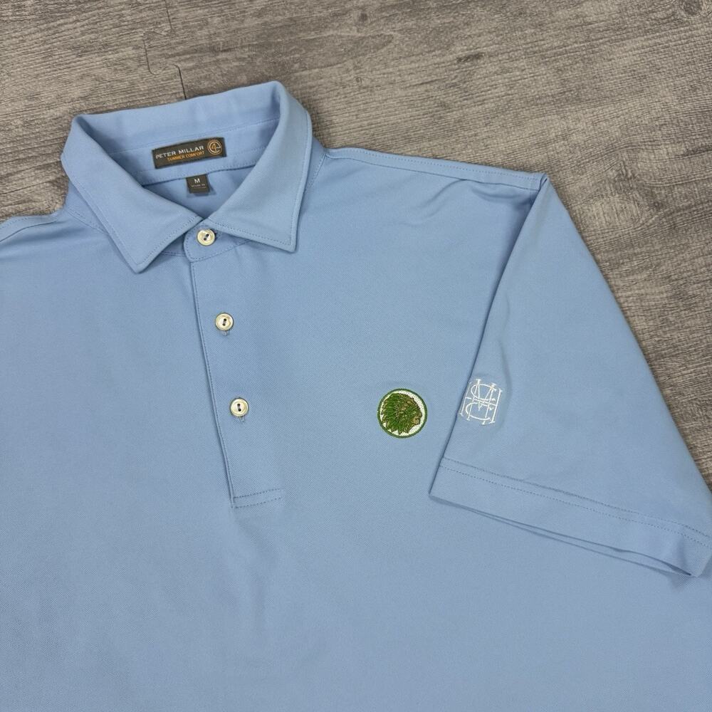 PETER MILLAR Summer Comfort Polo Sz M Mission Hills Country Club LOGO Preppy